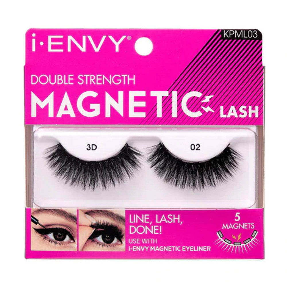 Kiss I Envy Double Strength Magnetic Eyelashes 3D 02, 1 Ea